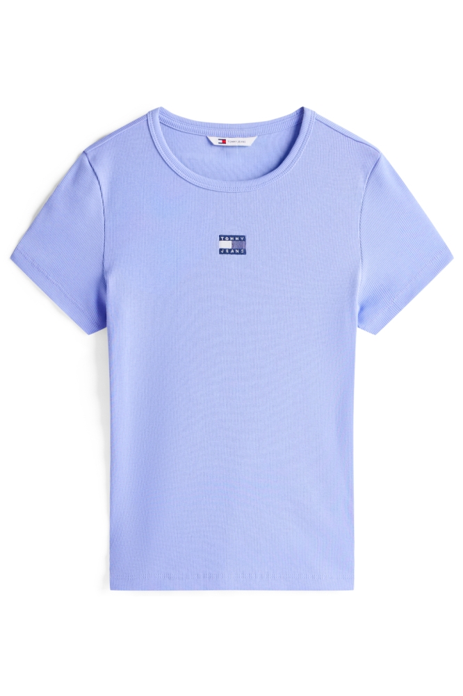 Tommy Jeans blauwe dames t-shirt | Vooraanzicht
