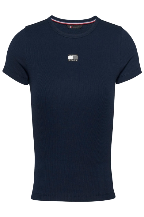 Tommy Jeans blauwe dames t-shirt | Vooraanzicht