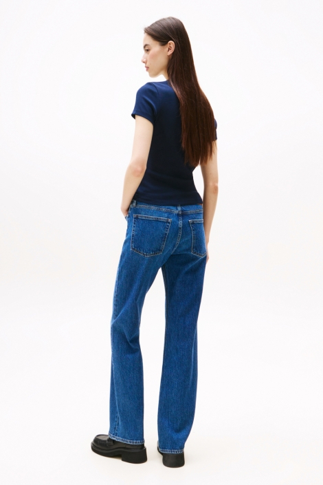 Tommy Jeans blauwe dames t-shirt | Model