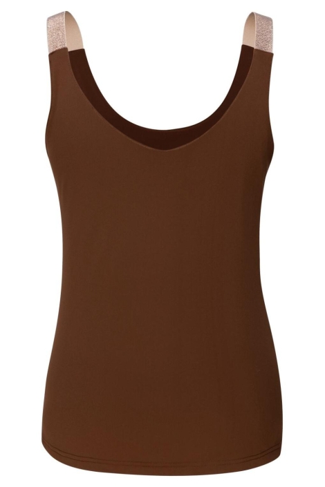 Kimara cognac dames top | Achteraanzicht