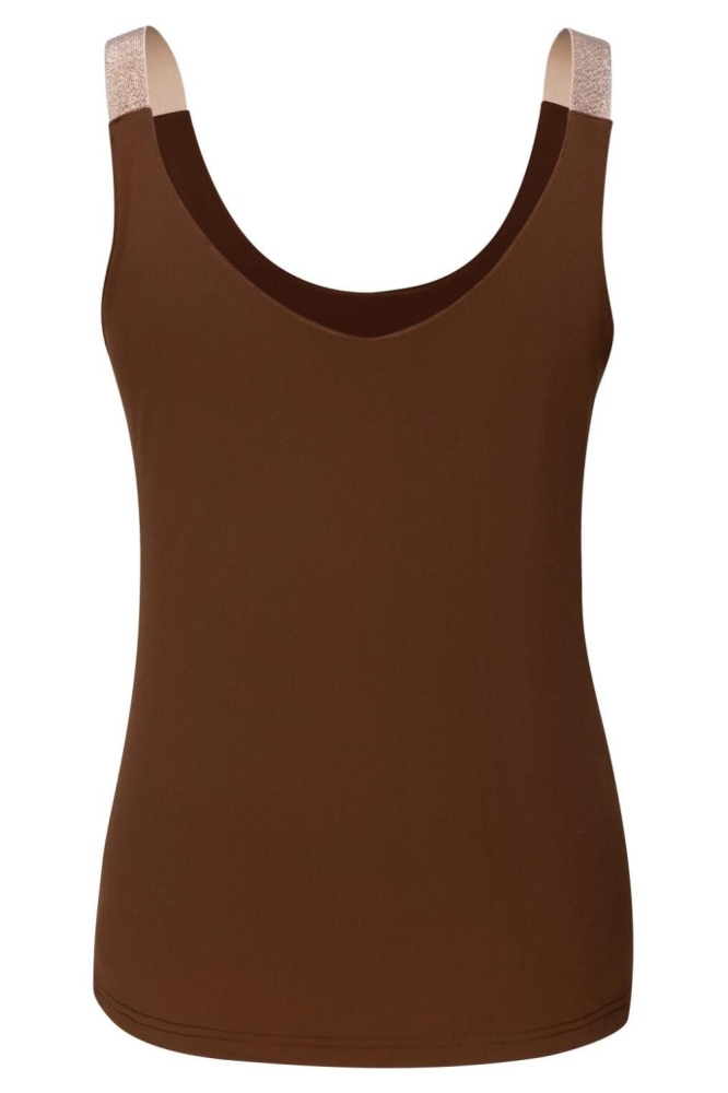 Kimara cognac dames top | Achteraanzicht