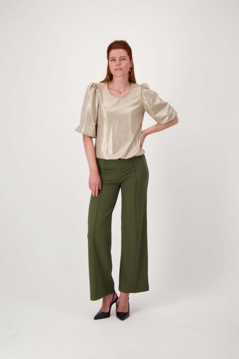 Zusss gouden dames t-shirt | Model vooraanzicht