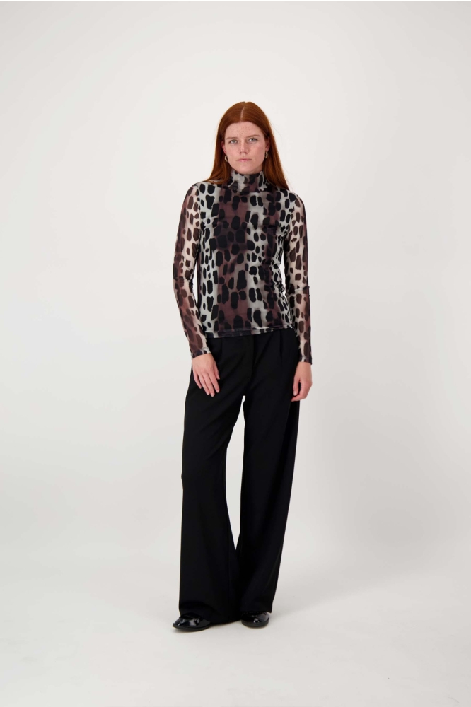 Zusss multi color dames top | Model vooraanzicht