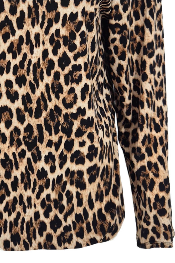 FOS Amsterdam camel dames t-shirt | Close up