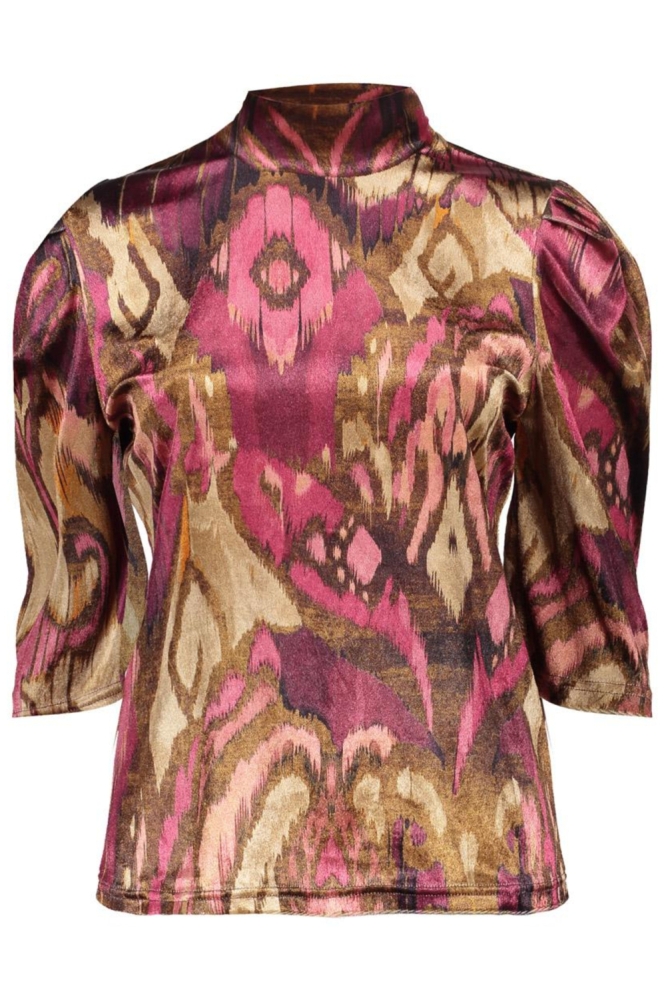 Geisha multi color dames t-shirt | Vooraanzicht