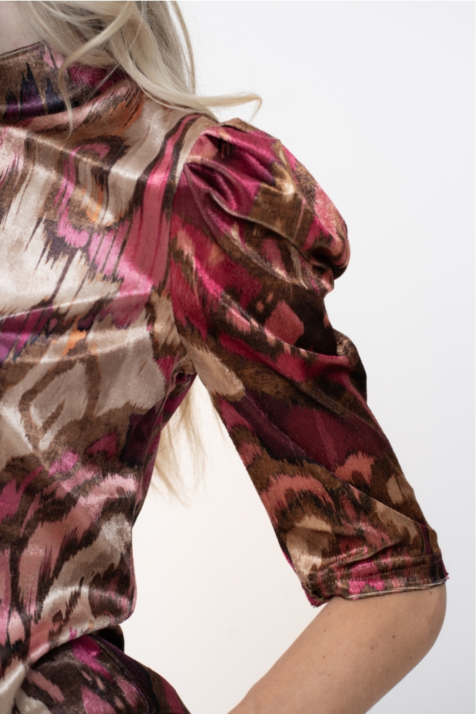 Geisha multi color dames t-shirt | Close up