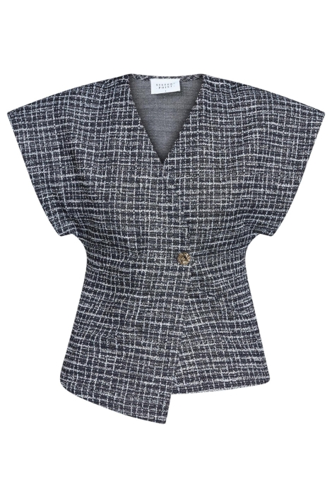 SisterS point zwarte dames gilet | Vooraanzicht