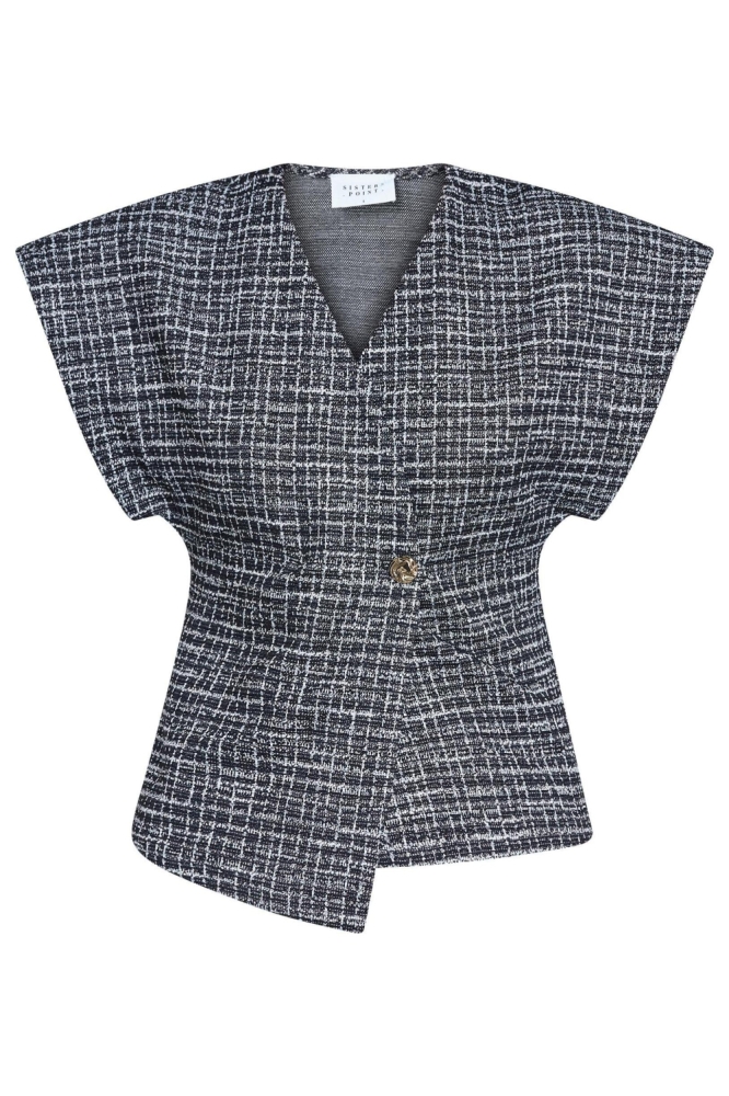 SisterS point zwarte dames gilet | Vooraanzicht