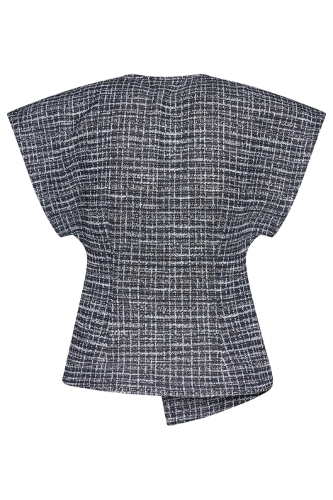 SisterS point zwarte dames gilet | Achteraanzicht