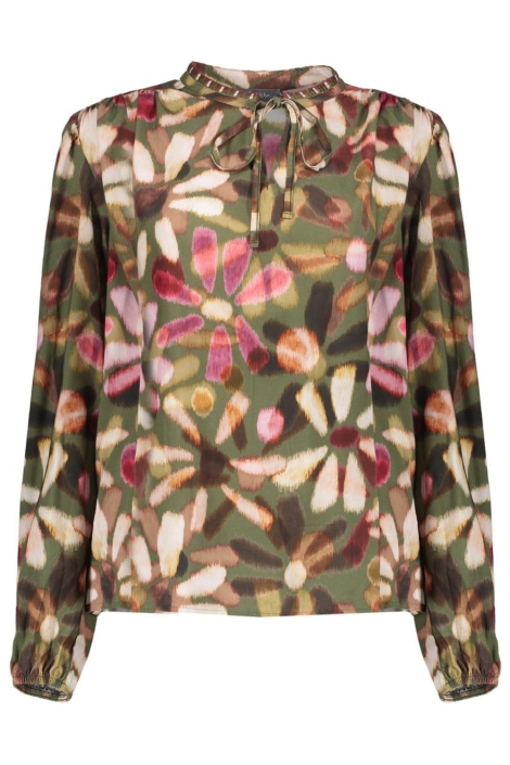 Geisha groene dames blouse | Vooraanzicht