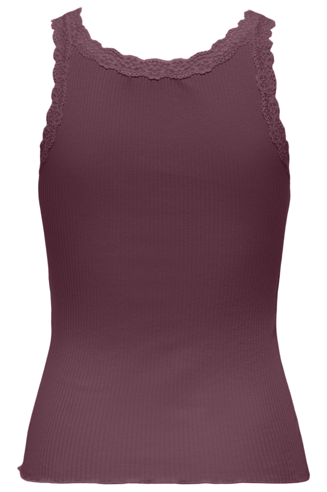 Only bordeaux dames top | Achteraanzicht