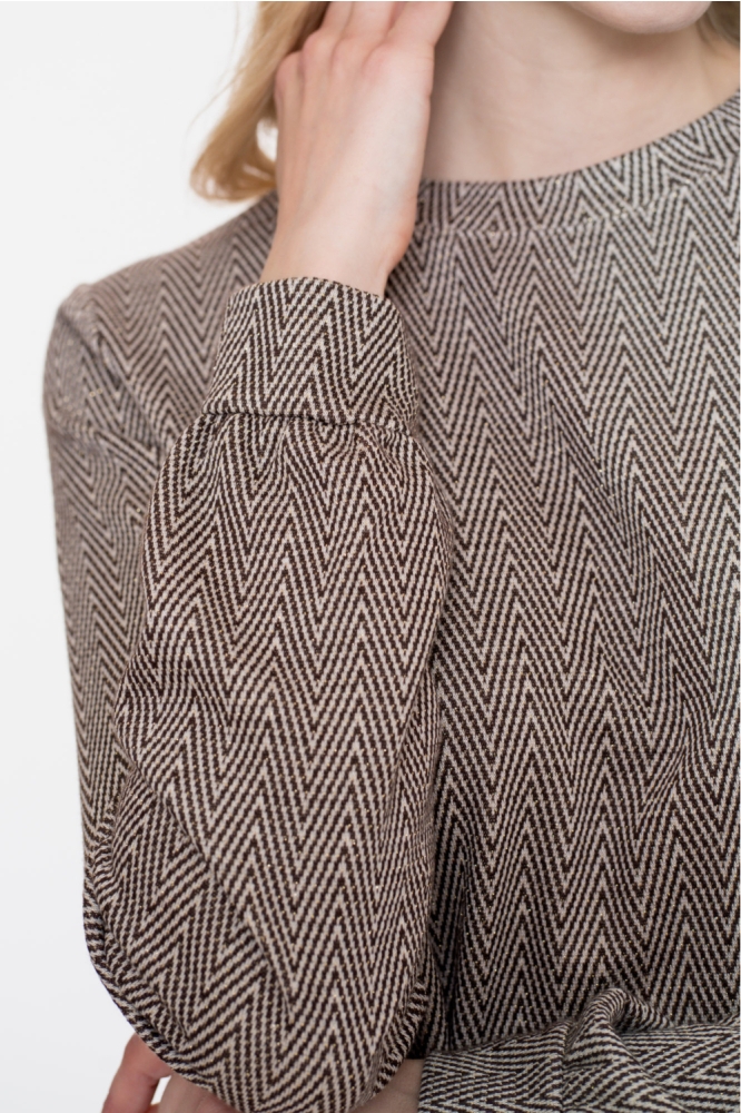 Geisha bruine dames trui | Close up