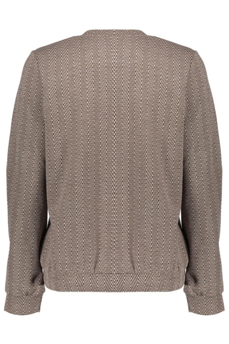 Geisha bruine dames trui | Achteraanzicht