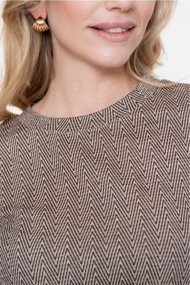 Geisha bruine dames trui | Close up