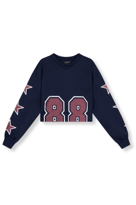 Refined Department blauwe dames sweater | Vooraanzicht