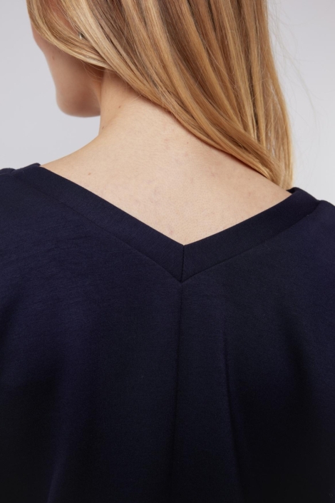 C&S The Label blauwe dames t-shirt | Close up