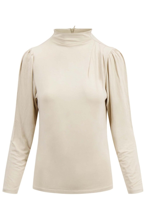 Zusss ecru dames t-shirt | Vooraanzicht