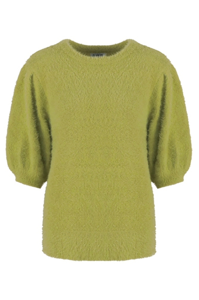 Fluresk groene dames trui | Vooraanzicht