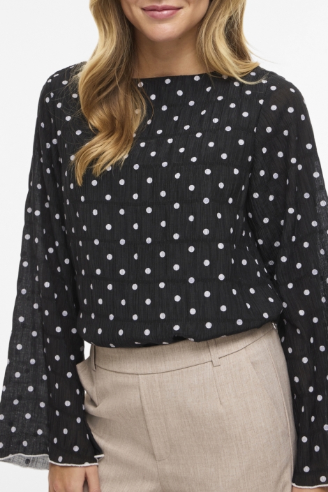 Vila zwarte dames t-shirt | Model vooraanzicht