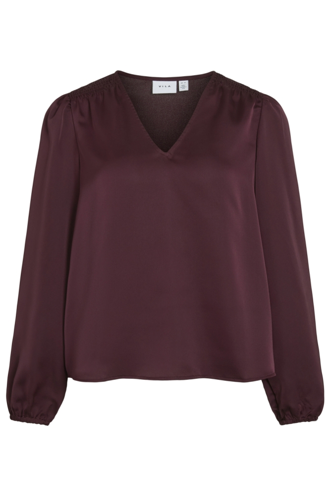 Vila bordeaux dames t-shirt | Vooraanzicht