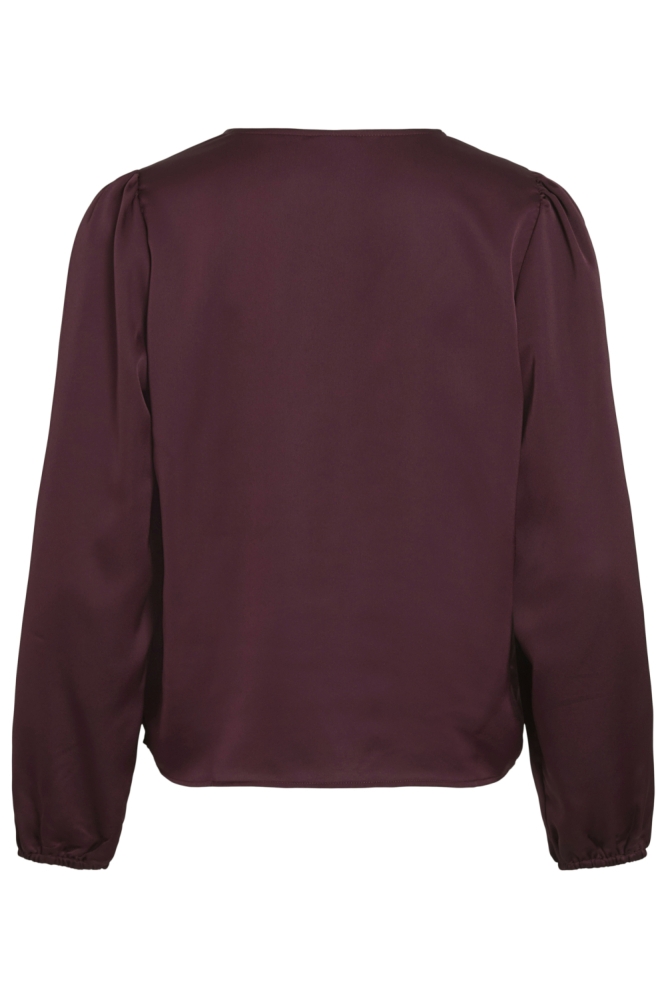 Vila bordeaux dames t-shirt | Achteraanzicht