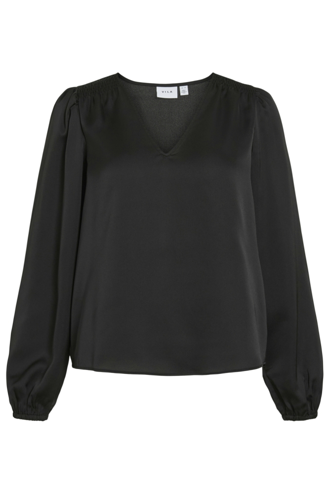 Vila zwarte dames t-shirt | Vooraanzicht