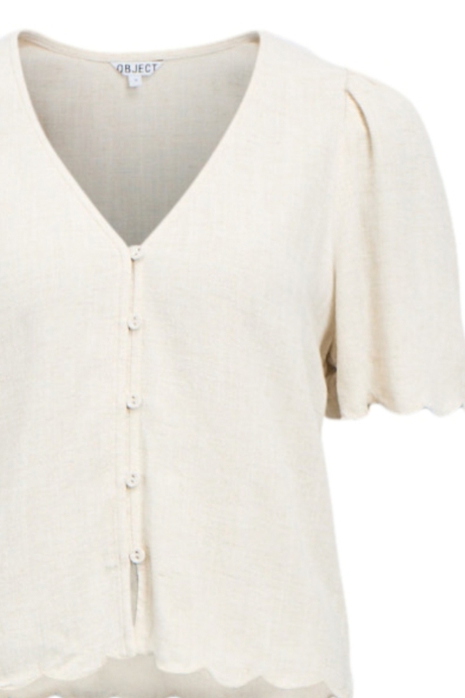 Object beige dames top | Close up