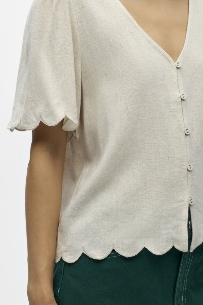 Object beige dames top | Close up