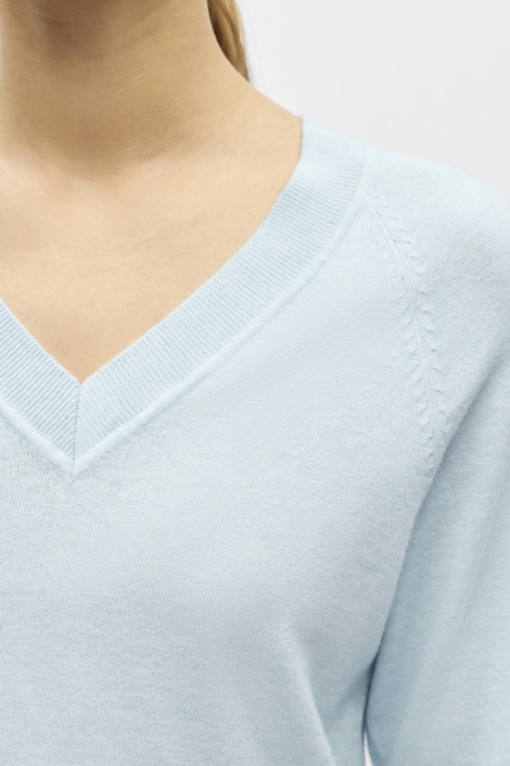 Object blauwe dames t-shirt | Close up
