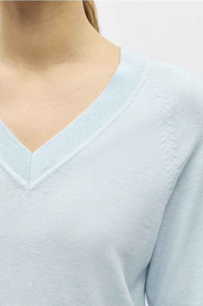 Object blauwe dames t-shirt | Close up
