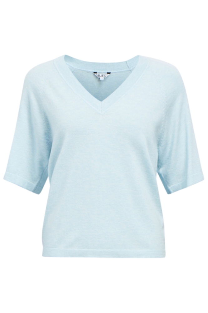 Object blauwe dames t-shirt | Vooraanzicht