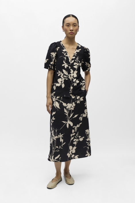 Object zwarte dames blouse | Model