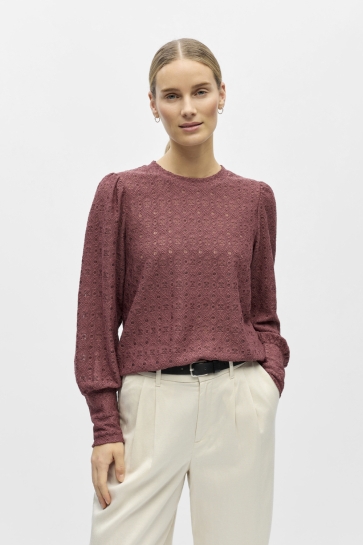 Object OBJLAILA L/S RE TOP NOOS 23046626 ROSE BROWN