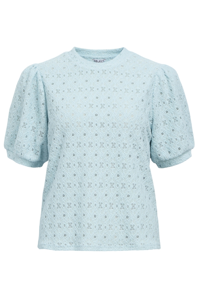 Object blauwe dames t-shirt | Vooraanzicht