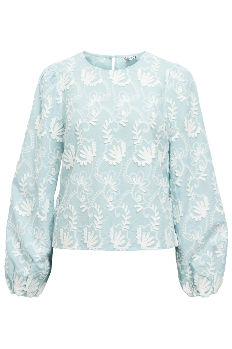 Object blauwe dames t-shirt | Vooraanzicht