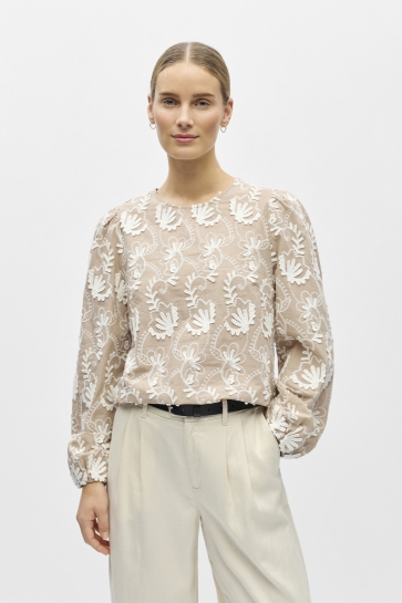 Object OBJMYA RE L/S TOP NOOS 23046020 HUMUS/CLOUD DANCER