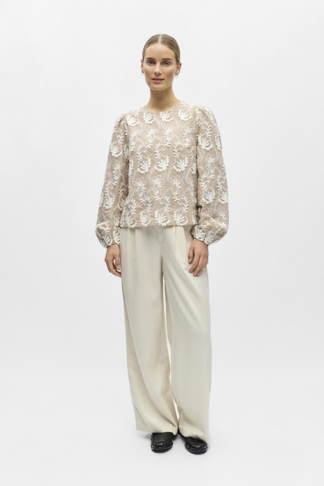 Object beige dames t-shirt | Model