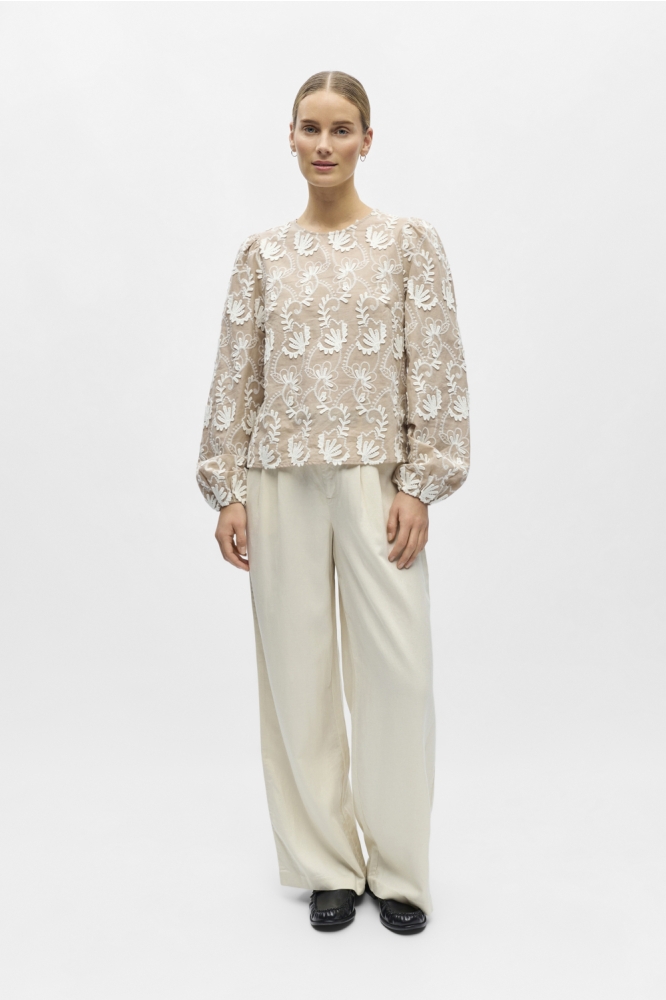 Object beige dames t-shirt | Model