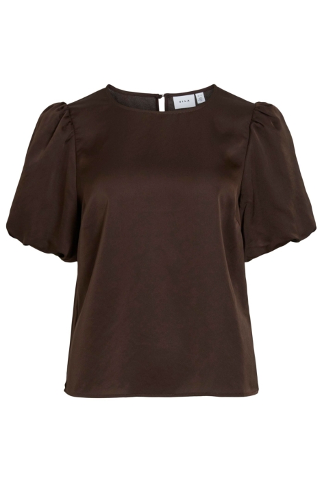Vila bruine dames t-shirt | Vooraanzicht