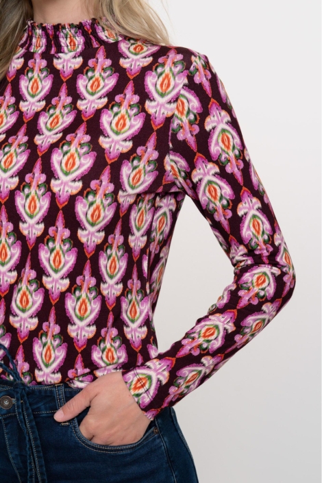 Geisha paarse dames t-shirt | Kleurstaal