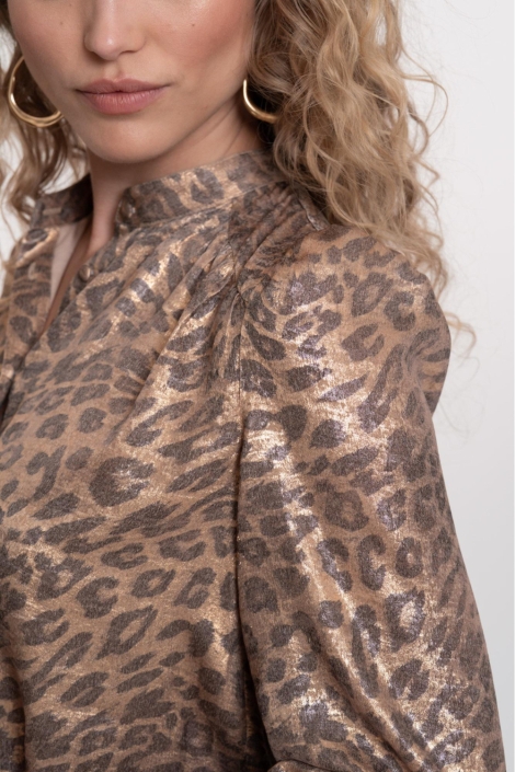 Geisha gouden dames blouse | Kleurstaal