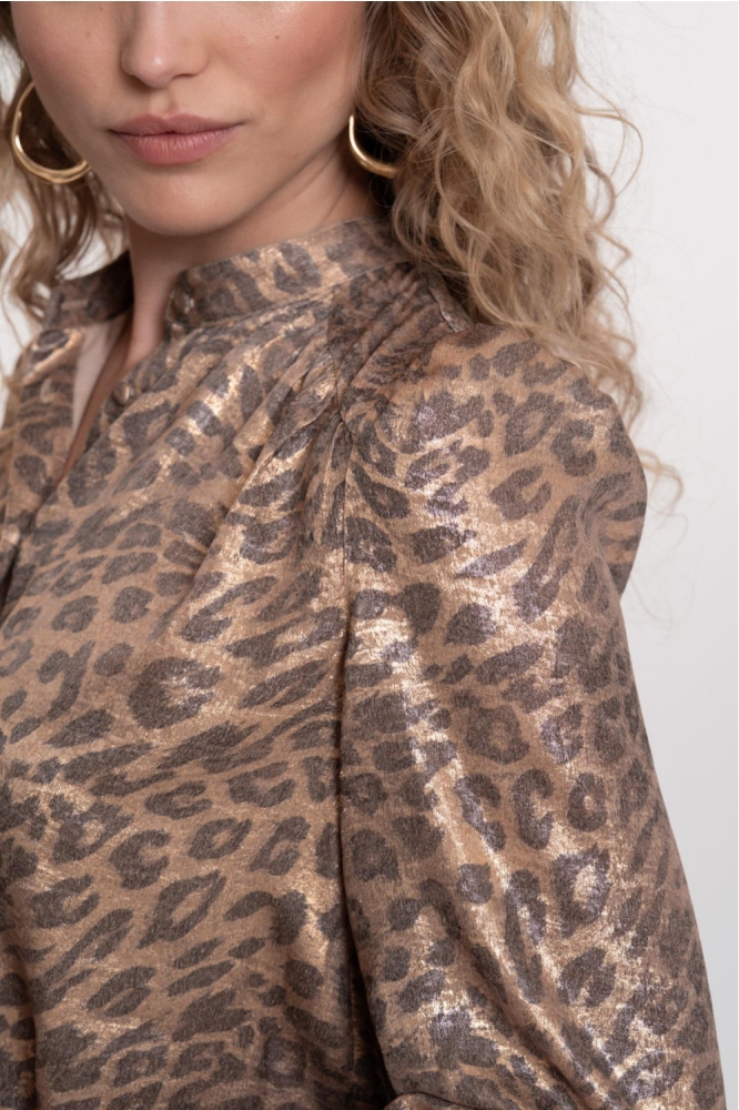 Geisha gouden dames blouse | Kleurstaal