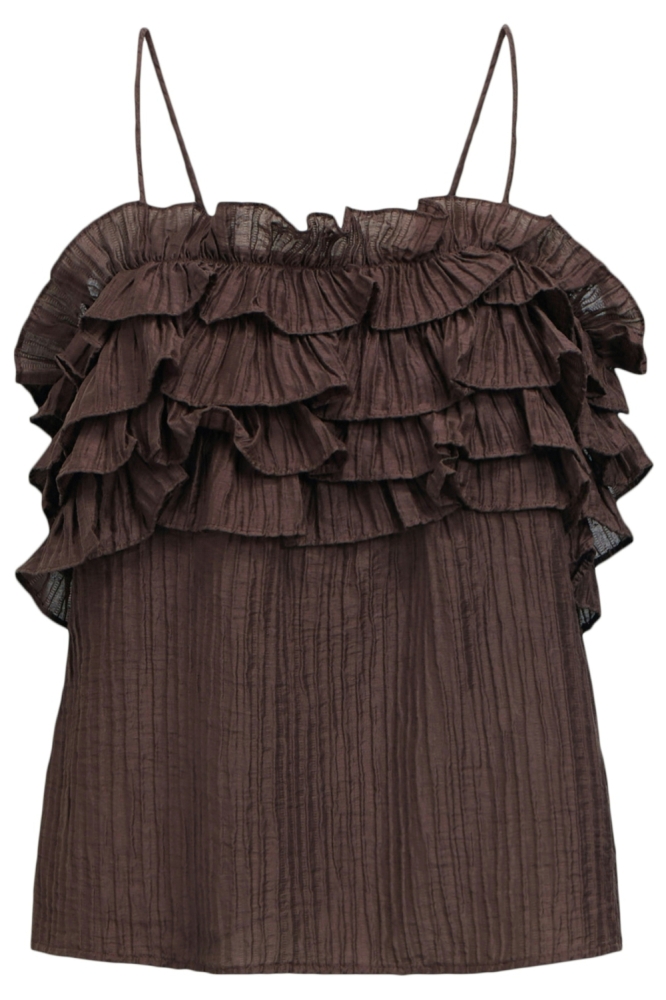 Object bruine dames top | Vooraanzicht