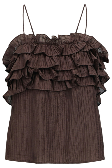 Object bruine dames top | Vooraanzicht
