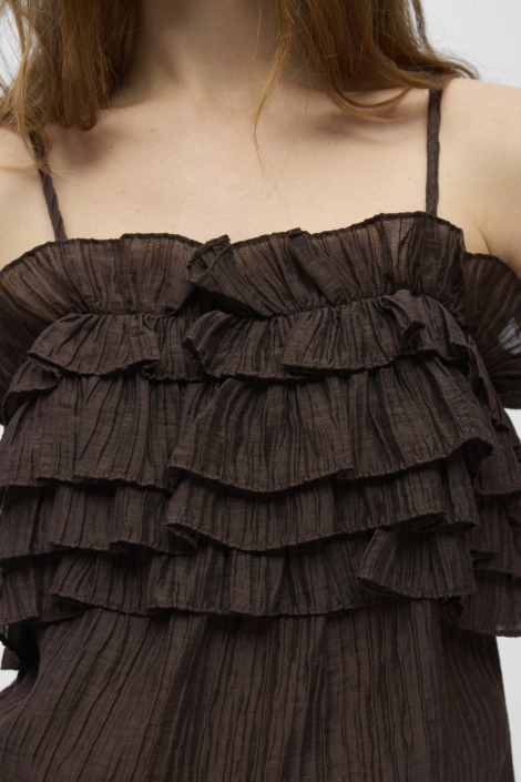 Object bruine dames top | Close up