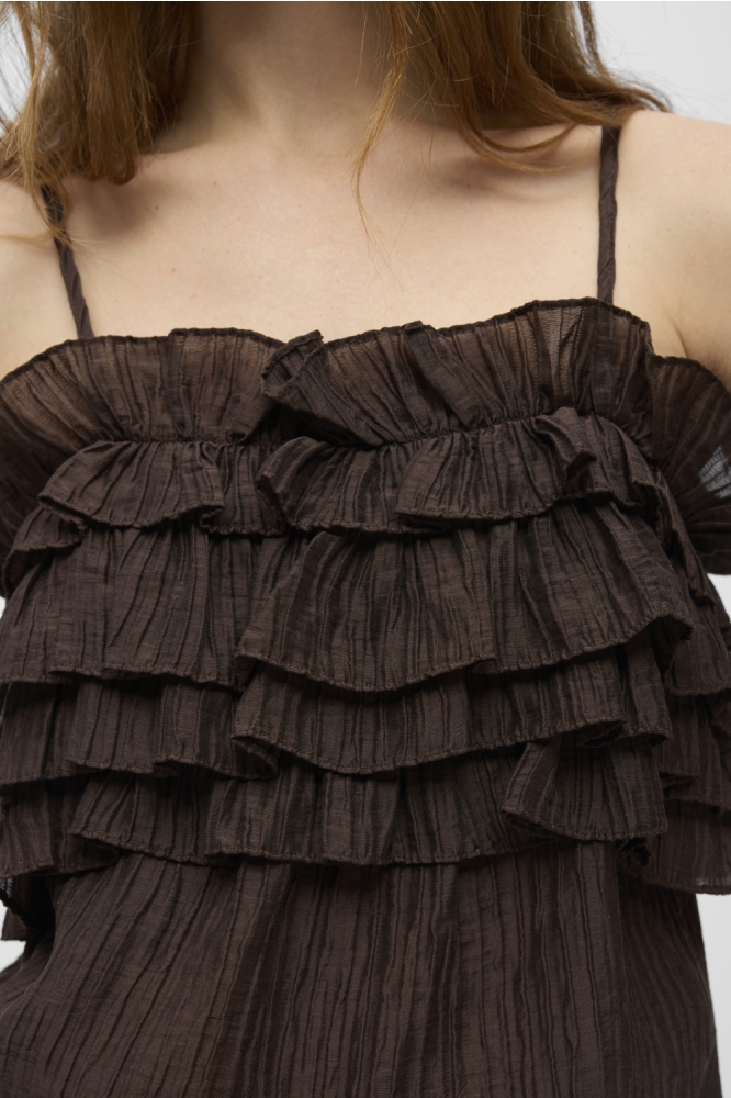 Object bruine dames top | Close up