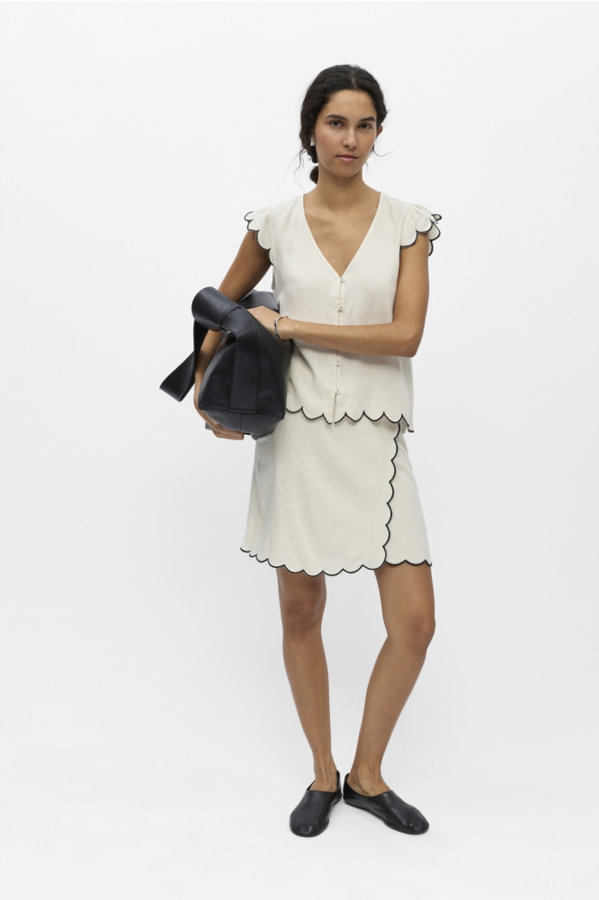 Object beige dames blouse | Model
