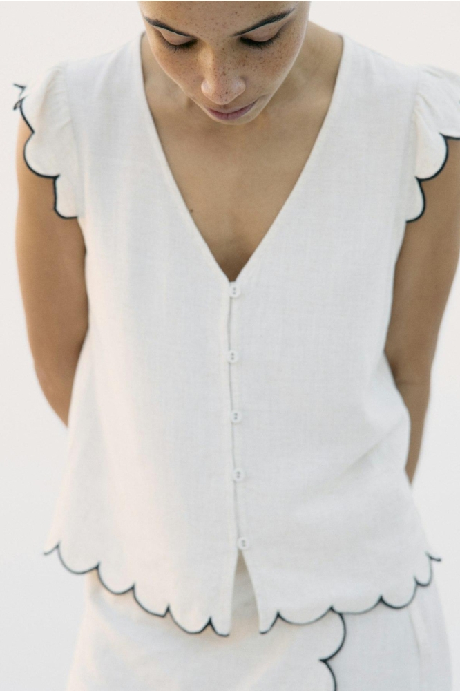 Object beige dames blouse | 