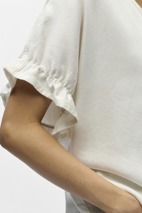 Object witte dames blouse | Close up