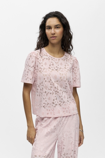 Object Blouse OBJBIANCA S/S RE TOP DIV 23048819 Pale Lilac